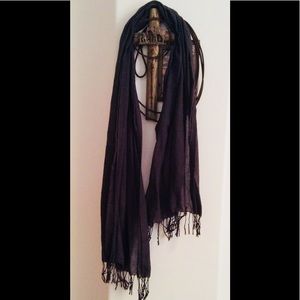 Dark gray lightweight scarf
